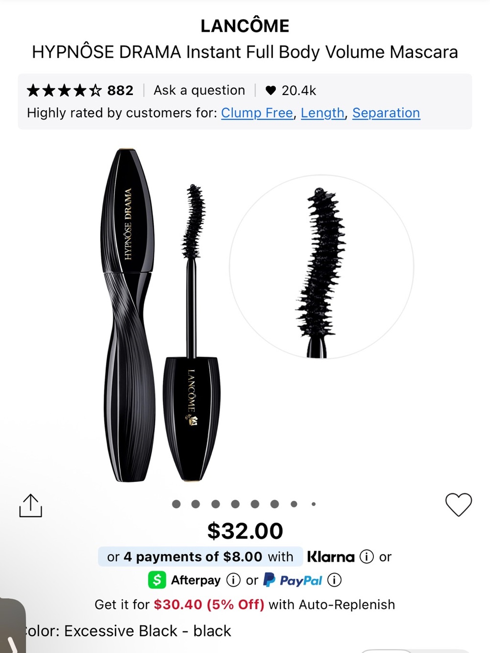 Lancôme Hypnôse Drama Extreme Volume Mascara - Black NEW!!